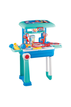 Urban Tots Trolley Doctor Set – Comprehensive Doctor Kit – Blue