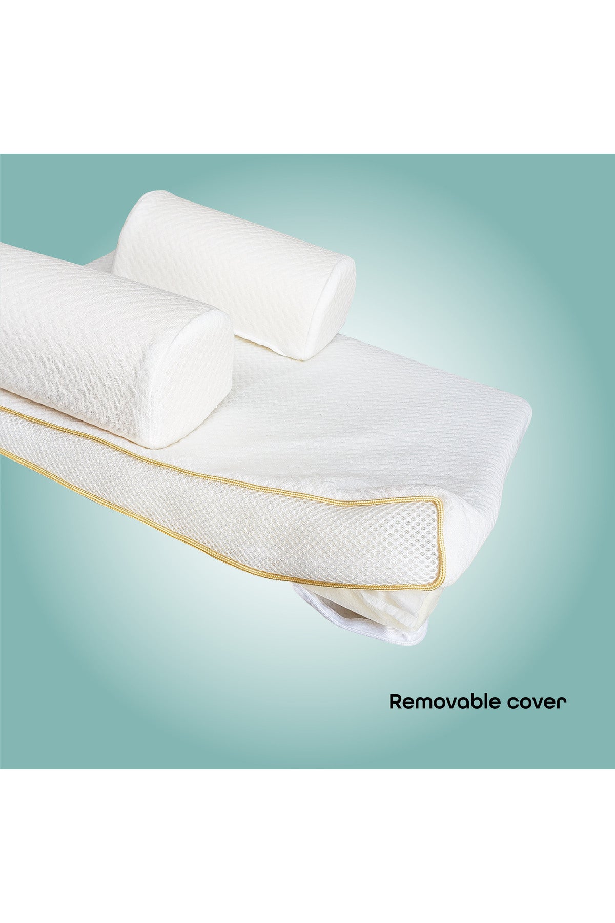 MOON  Organic Easy And Breathable Sleep Positioner- White, organic fabric