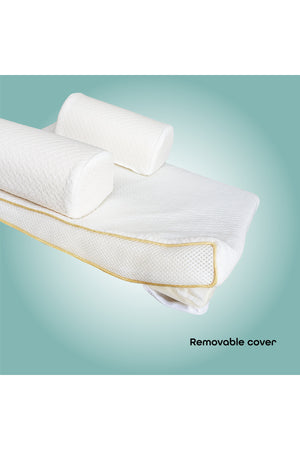 MOON  Organic Easy And Breathable Sleep Positioner- White, organic fabric