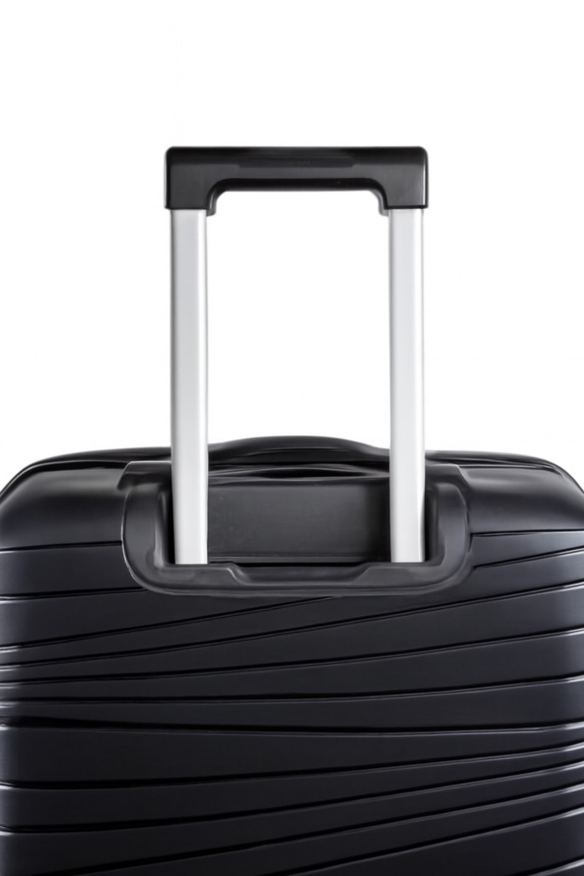 W.O.K 28" Lightweight Hard Shell Cabin Trolley – Polypropylene Luggage With Spinner Wheels & Number Lock – Black
