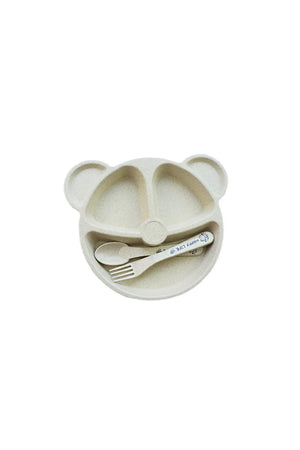 Star Babies - Baby Plate w/ Disposable Towel 3pcs - Cream