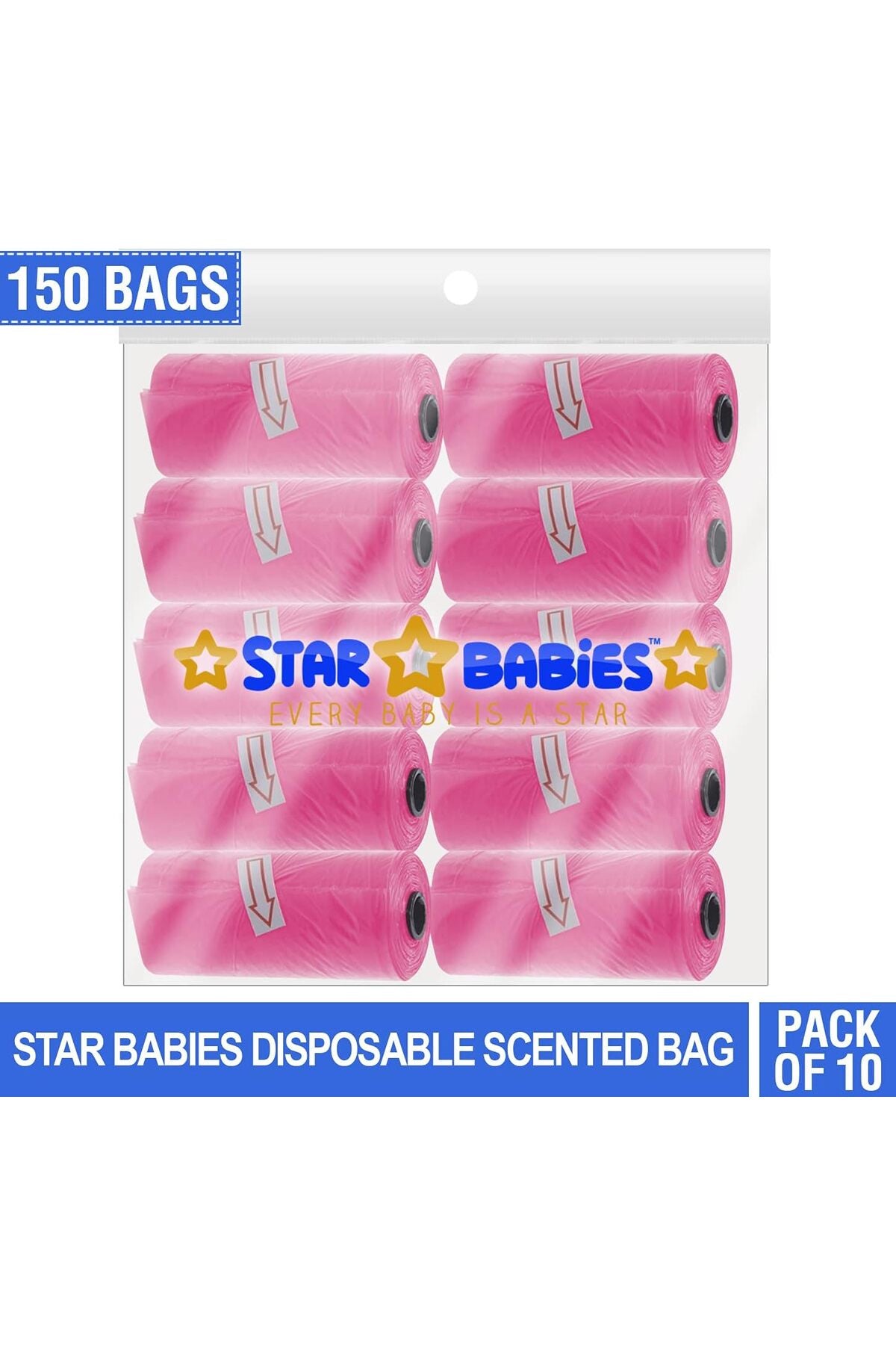 Star Babies Pink Scented Bag Pack of 10 - 150 Bags