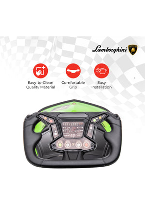 MOON Lamborghini Essenza SC V12 | Fun Games for Kids, Toddlers| Sturdy 4-Wheel Design with Anti-Roll Over Stopper| Easy-to-Use Steering Controls, for 12-36 Months - Green