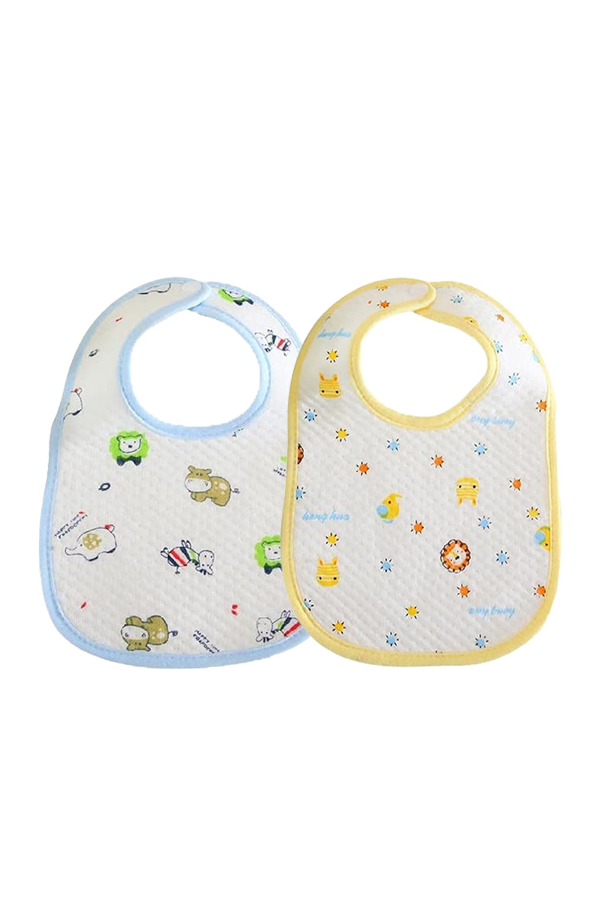Star Babies - Cotton Bibs - Pack of 2 - Yellow/Blue