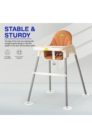 Star Babies - Baby High chair - White Brown