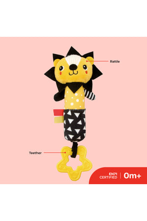 MOON Soft Rattle Plush Toy for 6m+ (Lion)