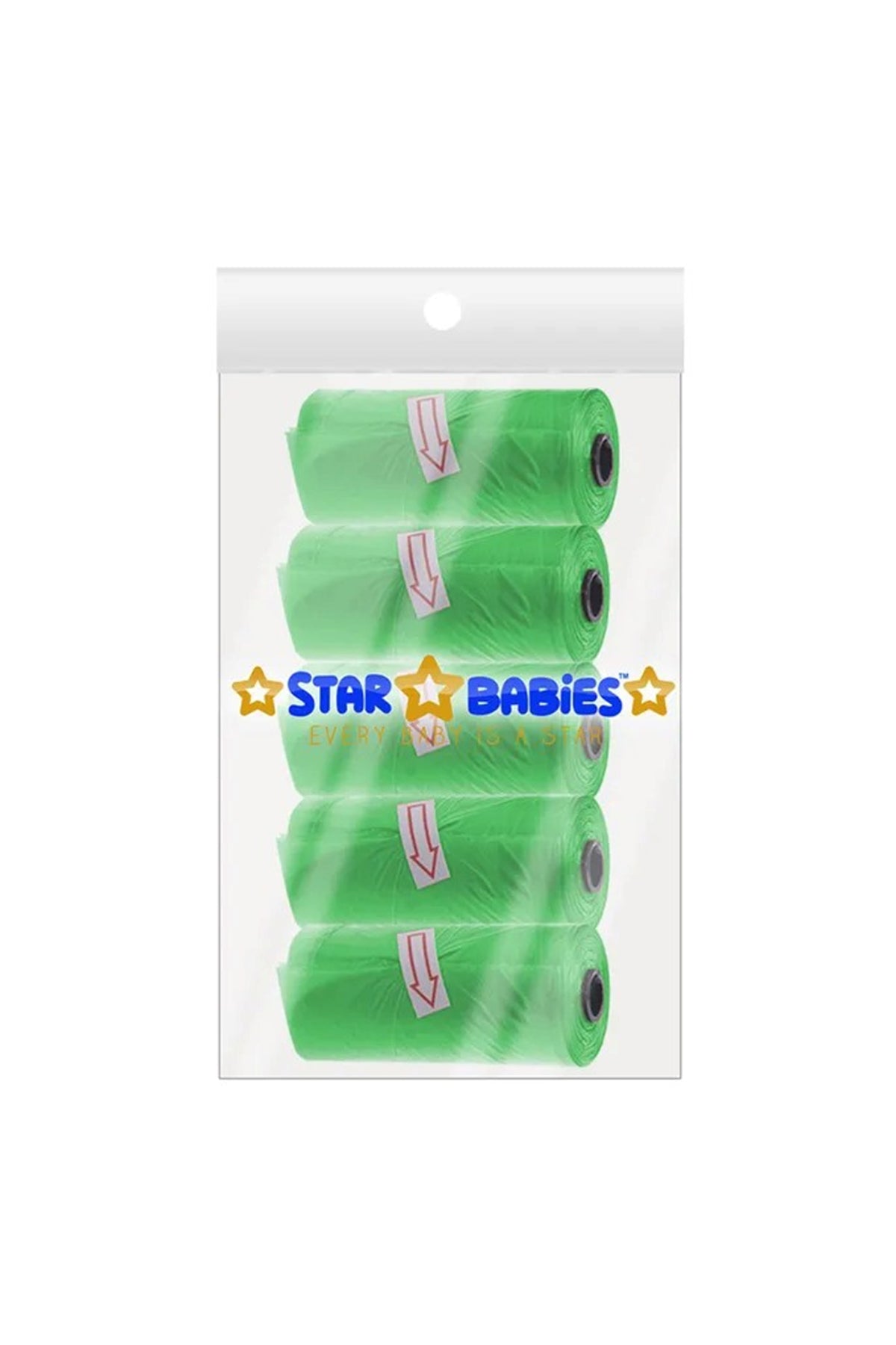 Star Babies Scented Bag Green Pack of 5 (75 Bags)