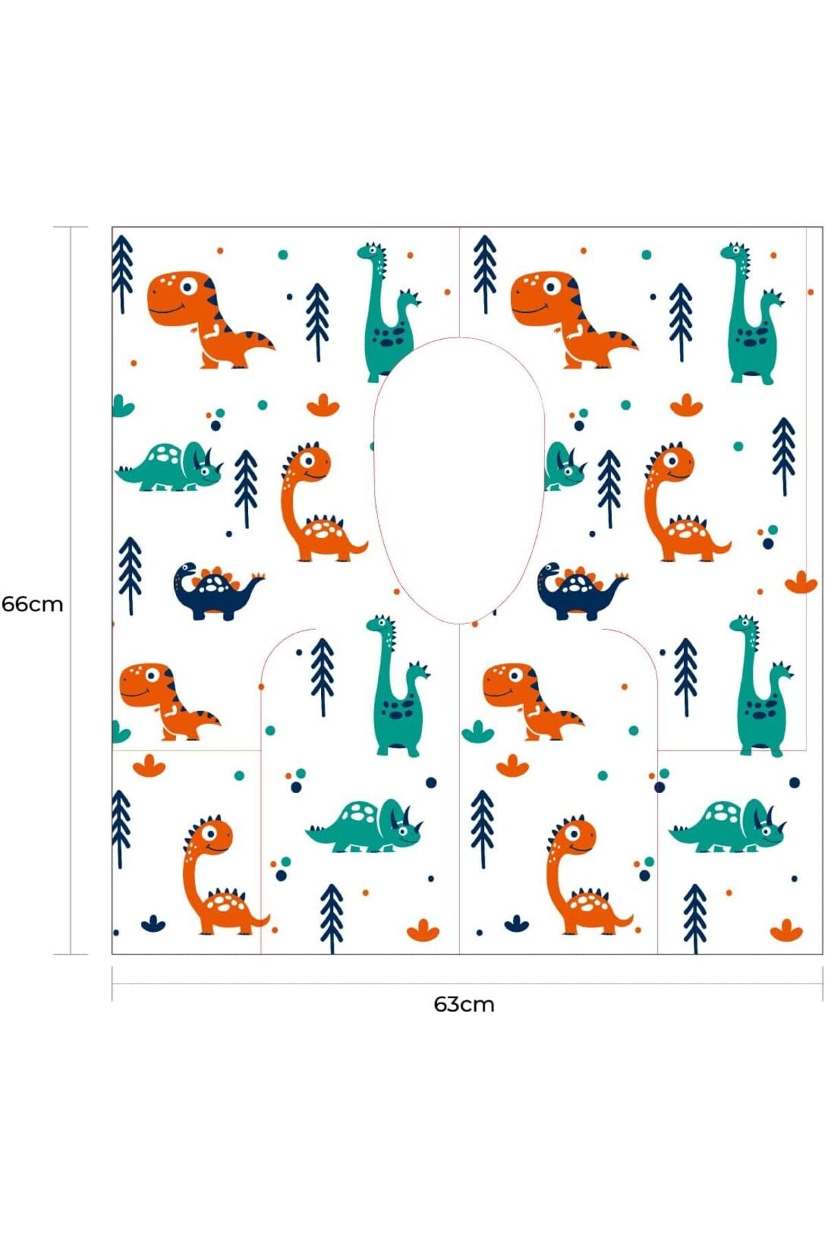 MOON Disposable toilet seat cover - Dino ( 66 x 63 cm)