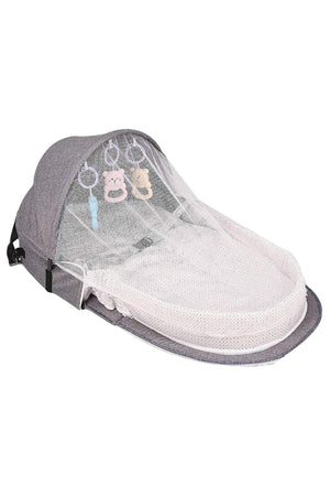 Star Babies - Multi-Function Baby Bed W/ Mosquito Net - Grey