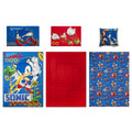 Sonic 5-In-1 Bnb Comforter Bedding Set – Brushed Microfiber & Polyester Shell – Red