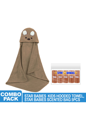 Star Babies - Scented Nappy Bag, Kids Hooded Towel - Assorted