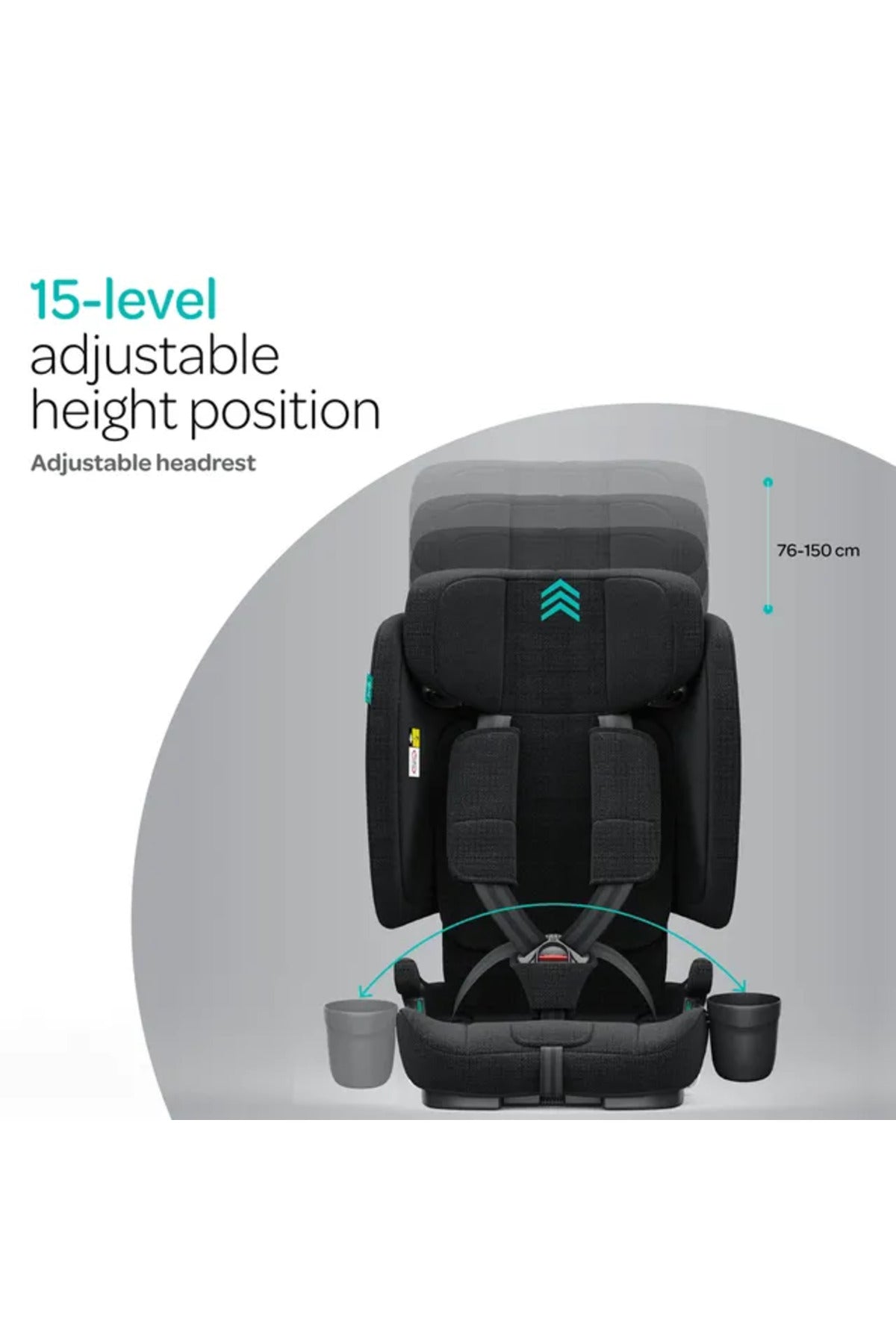 MOON Folda Max ECE R129 i-Size Foldable Car Seat with ISOFIX & Top Tether - Black