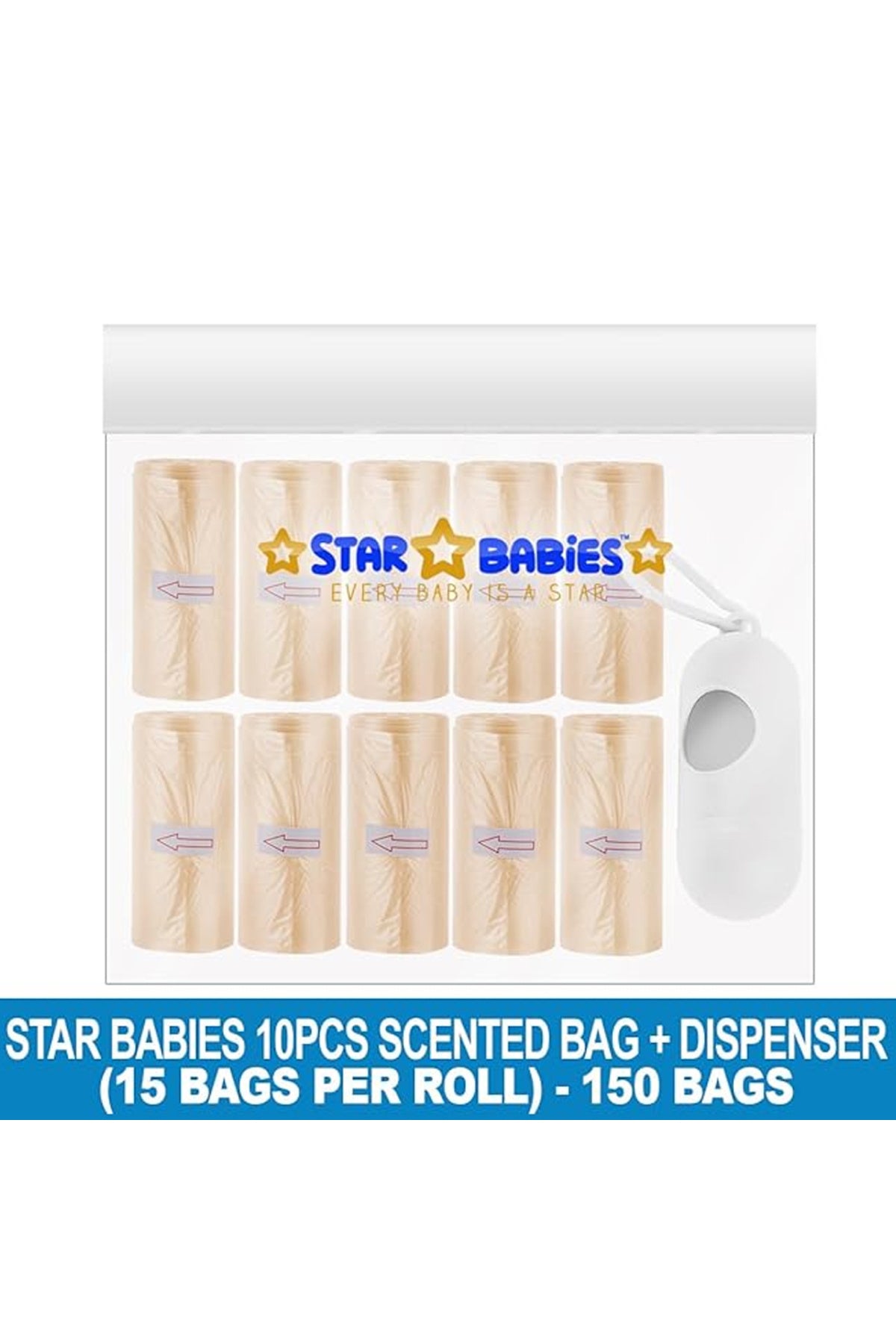 Star Babies - Scented Bag 150pcs w/ Dispenser - Ivory