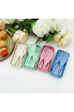 Star Babies Organic Mini Fork, Spoon & Chopstick Set - 3 Pcs