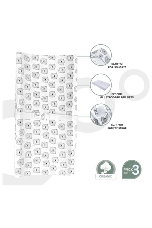 MOON Changing pad sheets 3 IN 1 PACK