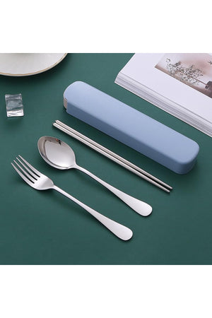 Star Babies Insulated Lunch bag, Sandwich Cutter, fork and spoon set- Blue
