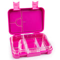 Cocobee-Bento Lunch Box, Bpa Free, Microwave Safe Removable Tray, 6 Adjustable Compartments, Leakproof, Lightweight, 22X15.5X5Cm, 1L, 3 Years+ - Dark Pink