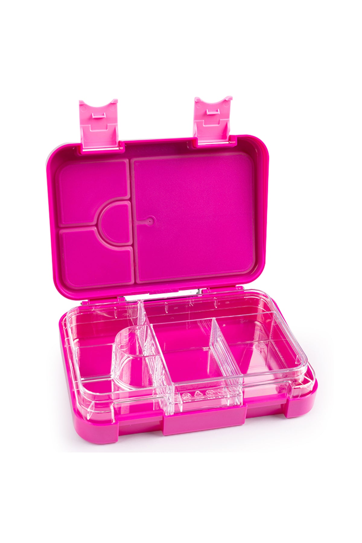 Cocobee-Bento Lunch Box, Bpa Free, Microwave Safe Removable Tray, 6 Adjustable Compartments, Leakproof, Lightweight, 22X15.5X5Cm, 1L, 3 Years+ - Dark Pink