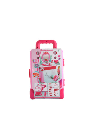 Urban Tots Trolley Beauty Set – Pretend & Play Makeup Toy With Essential Accessories (Pink)