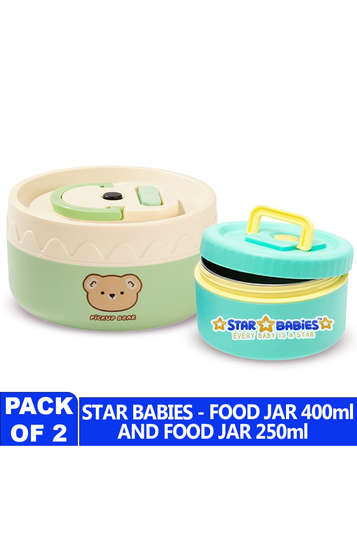 Star Babies - Stainless Steel Mnii lunch box/ food jar combo for food/soup /salad