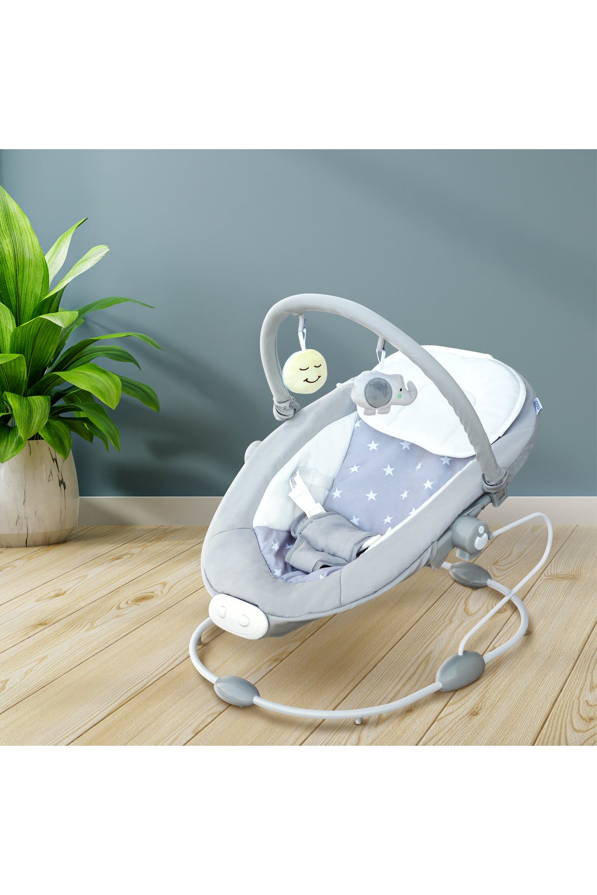 MOON Hopper Baby Bouncer - Grey Star