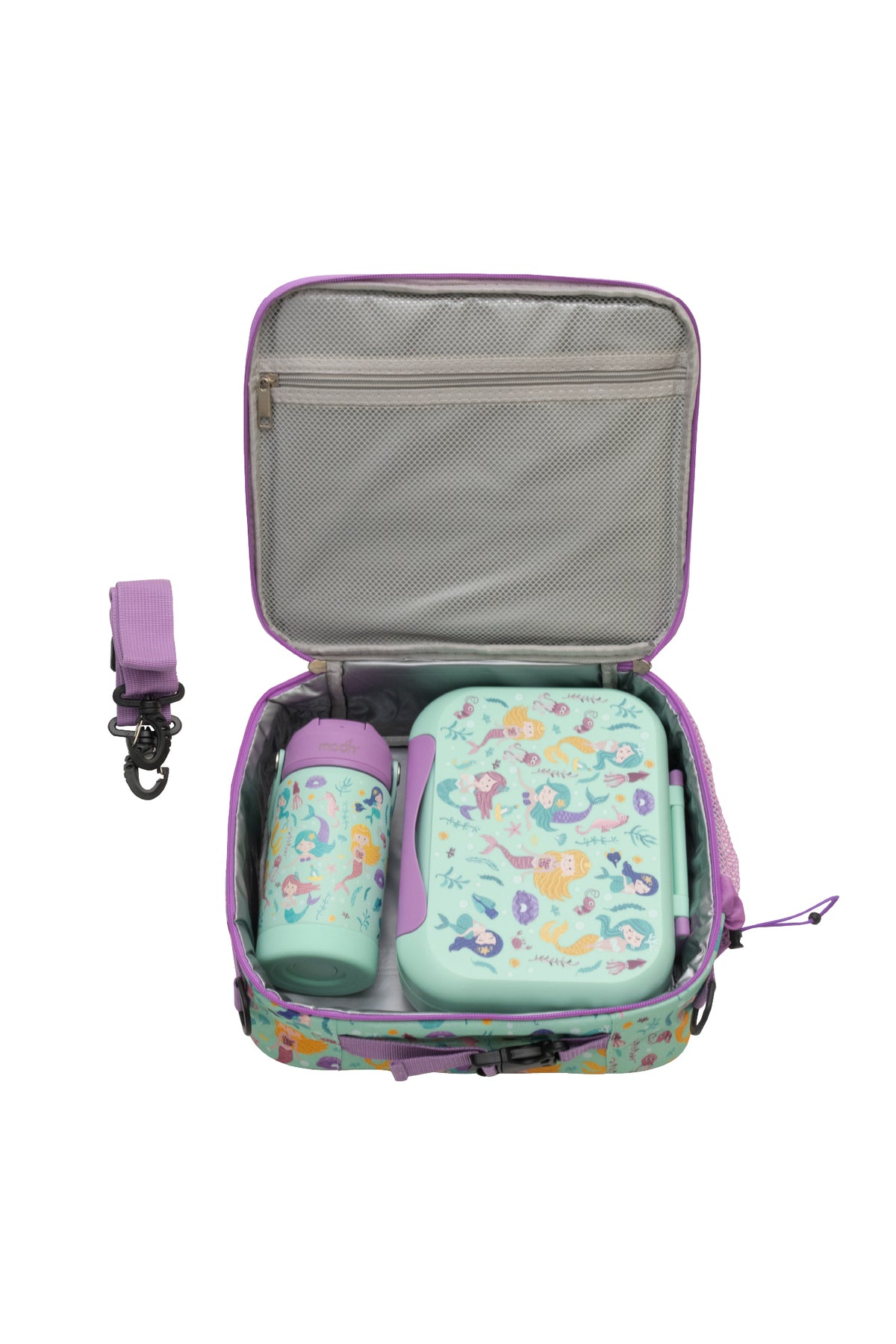 MOON Marmita Kids Lunch Box Set with Insulated Bottle & Bag – Leakproof, BPA-Free, Microwave & Dishwasher Safe  -Mermaid