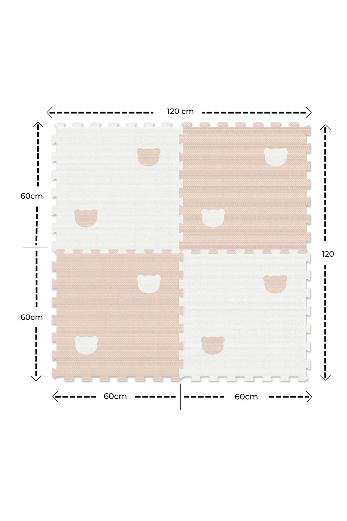 MOON Bear Baby Puzzle Playmat | EVA Foam Floor Mat | Multicolour | 10 Months+