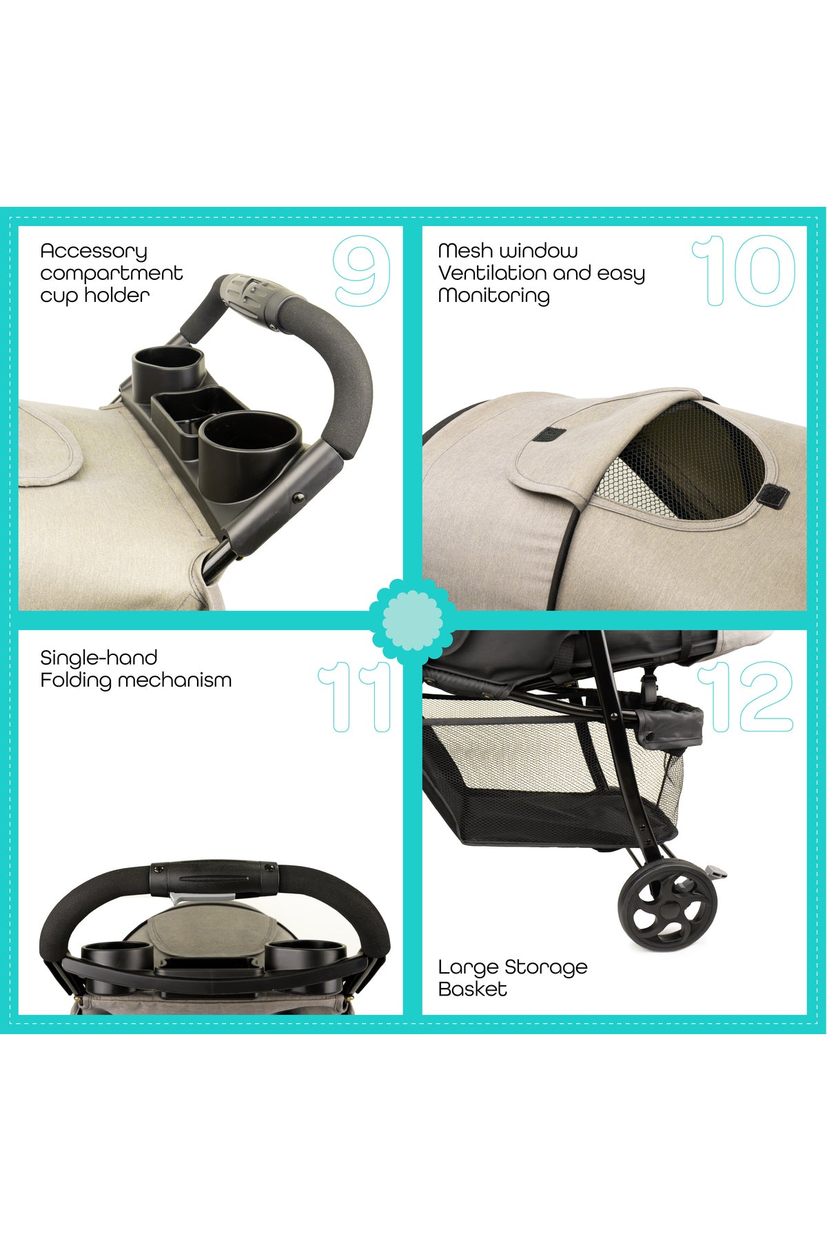 MOON Metro Urban Baby Stroller -Grey