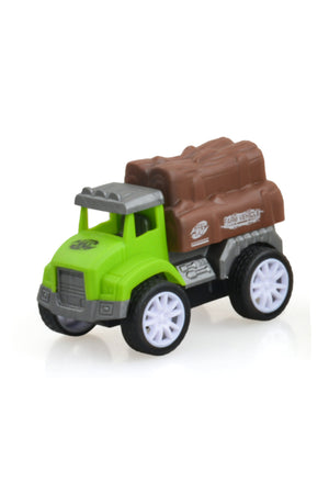 Kikibebe Friction Truck Set – 3 Pull-Back Farmer Vehicles – Green