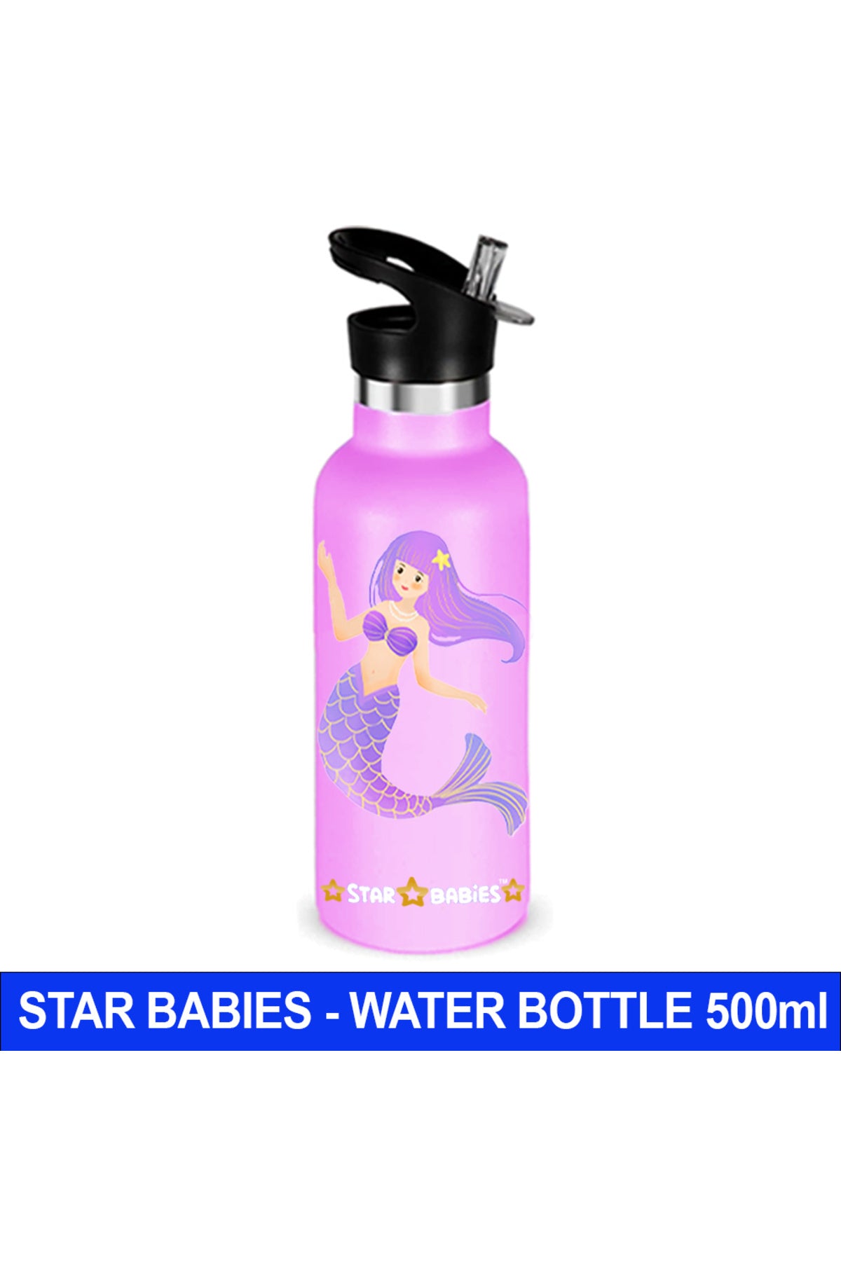 Star Babies - Stainless Steel Water Bottle - Little Mermaid - 500ml