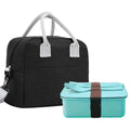 Star Babies Insulated Lunch Bag with Organic Lunch Box and Cutlery -Black