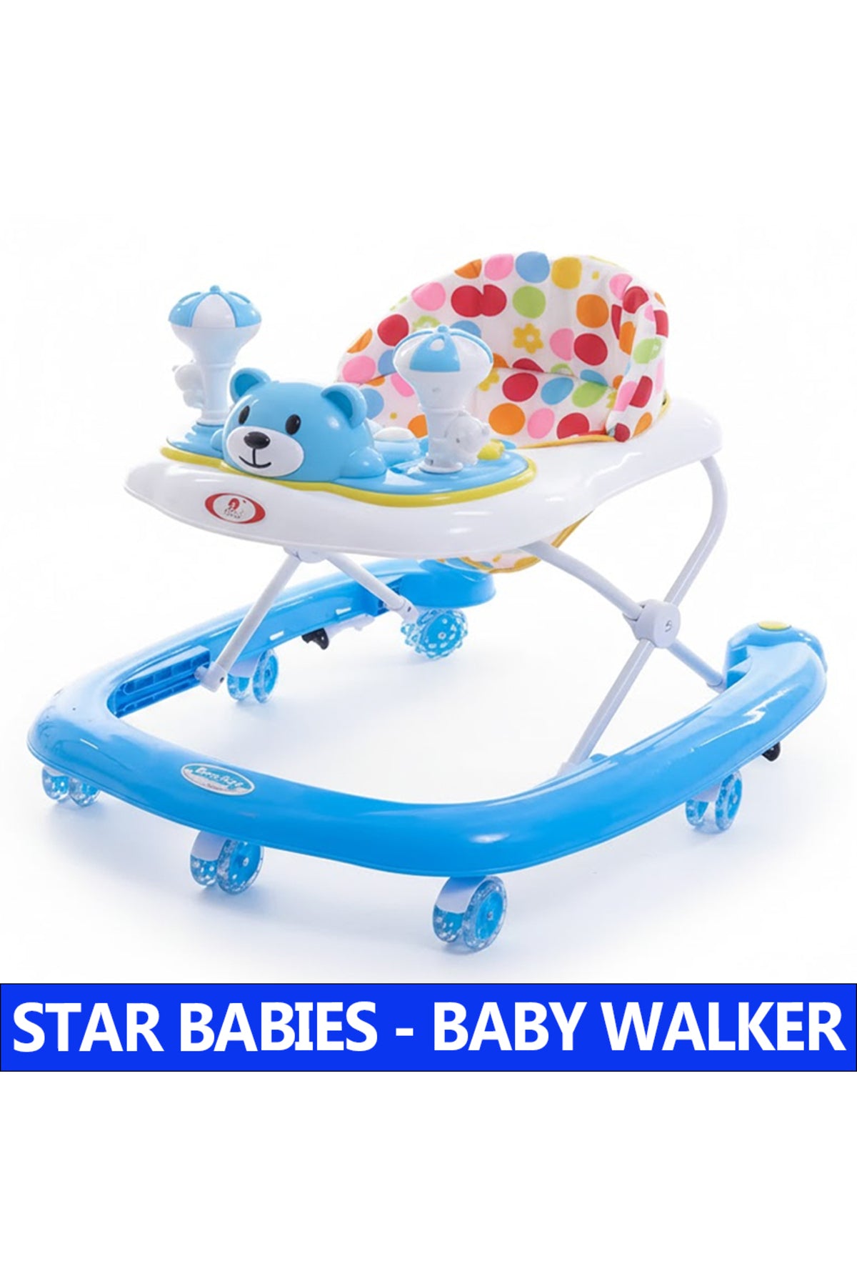Star Babies - Baby Walker With Wheels - Blue