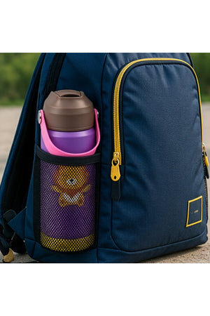 Cocobee-Insulated Stainless Steel Water Bottle, Leakproof, Odour Free, Soft Handle Grip, 500Ml, 3 Years+ – Purple