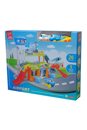 Little Learners Airport Playset - Realistic Pretend Play Toy with Vehicles
