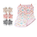 Star Babies - Combo Pack Of 2- Girls Anti-Slip Crawling Kneepads Pack Of 3 With Reusable Changing Mats - Pink