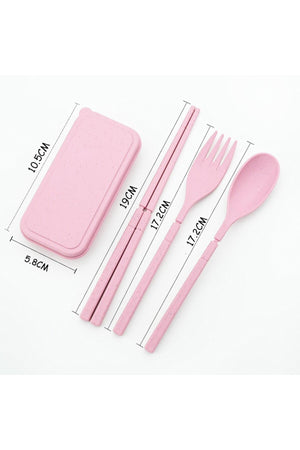 Star Babies Insulated Mini Lunch Bag with Foldable Fork- Spoon Set Black