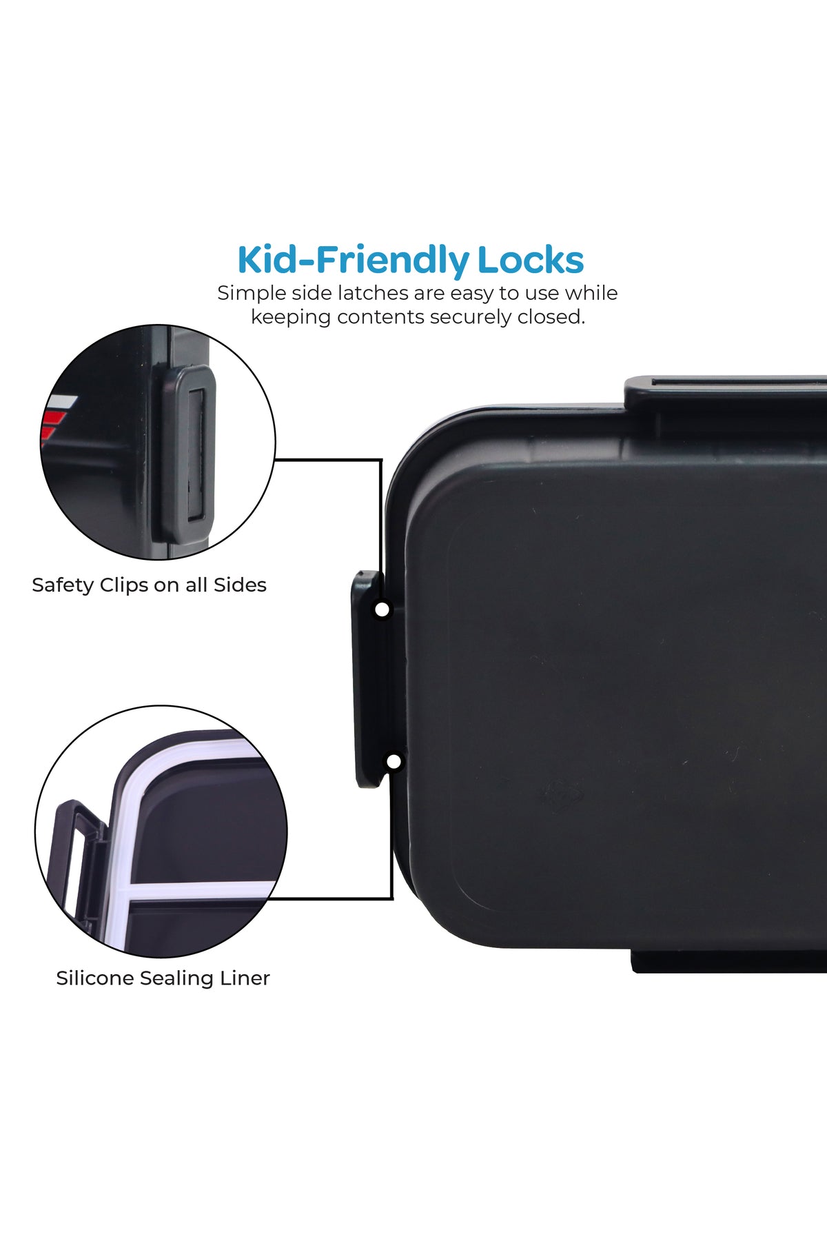 MOON Kids Lunch Box | PP + Stainless Steel Insulated Tiffin Box | Leak-Proof, BPA-Free, Durable School Lunch Box for Boys & Girls | Easy Open Clips | Food Safe Eco-Friendly Kids Meal Box