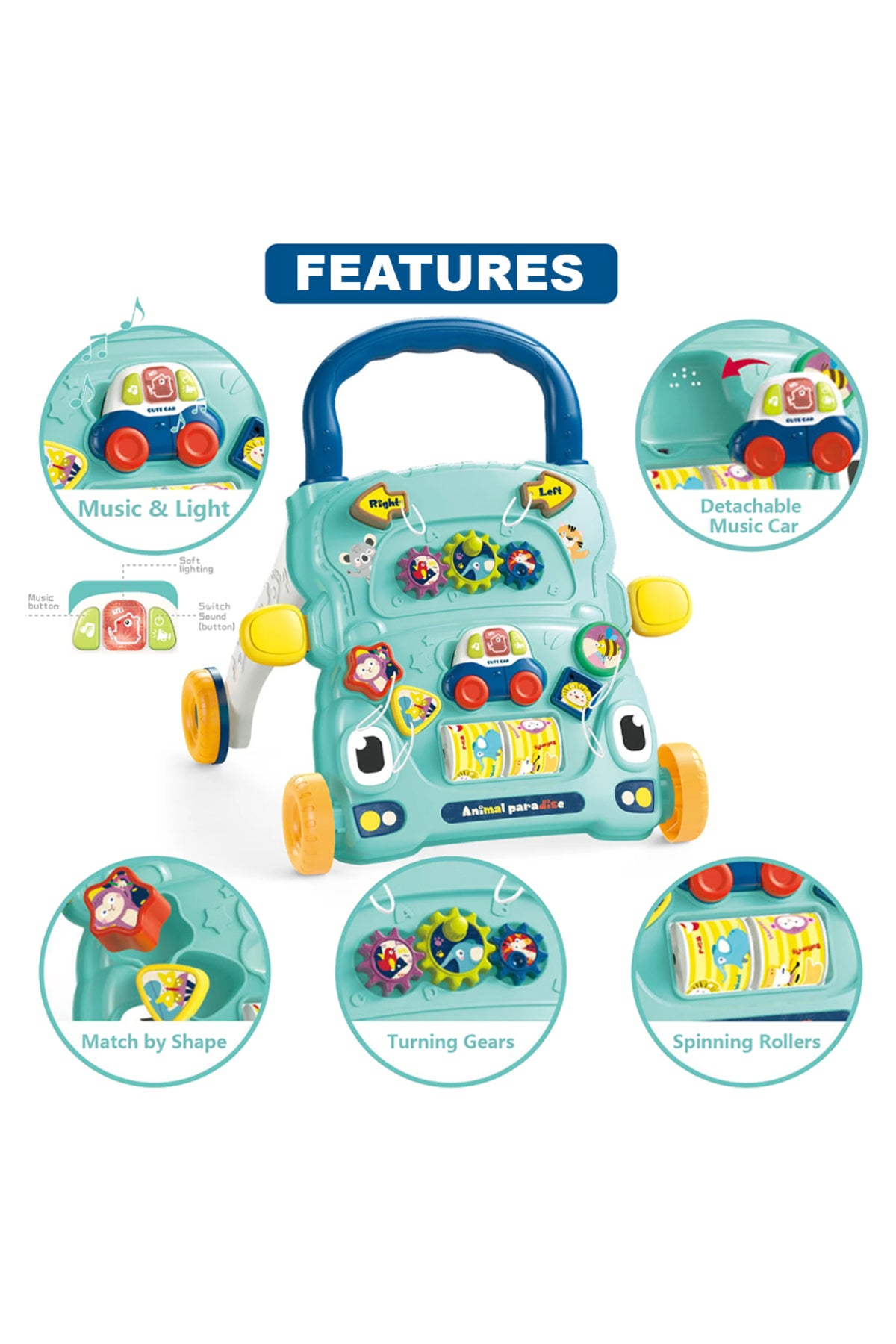 Star Babies - Baby Activity Walker - Blue
