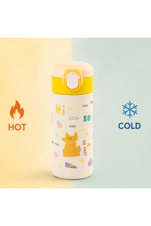 Cocobee Insulated Stainless Steel Water Bottle – Leakproof, 500ml, Odour-Free, Yellow (3+ Years) + Marvel Spider-Man Disc Shooter Toy for Kids