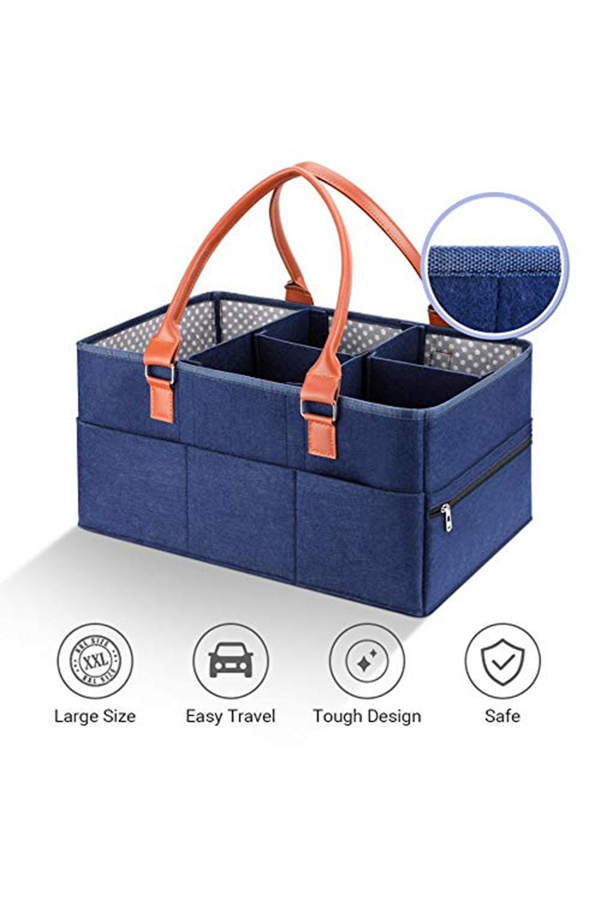 Star Babies Caddy Diaper bag organizer - Navy Blue