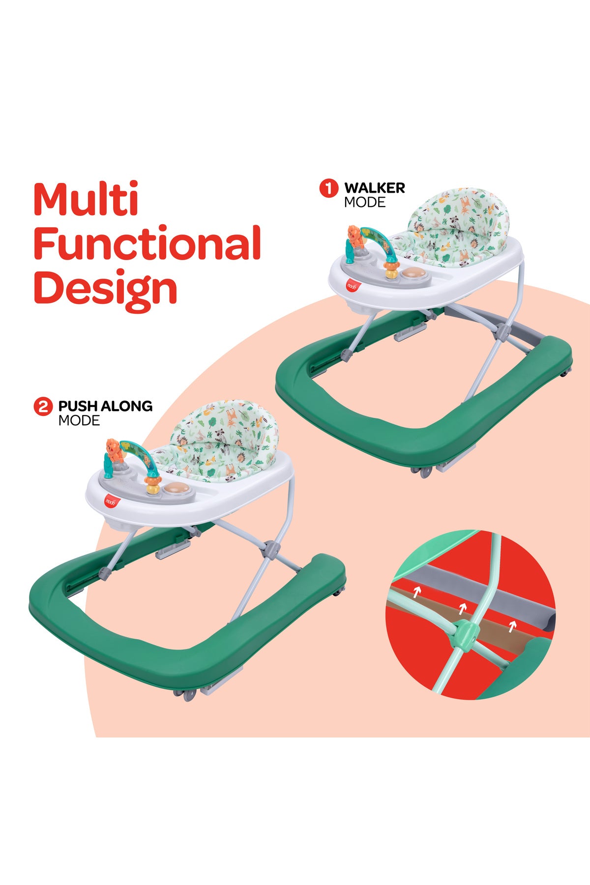 MOON stride Baby walker-Green