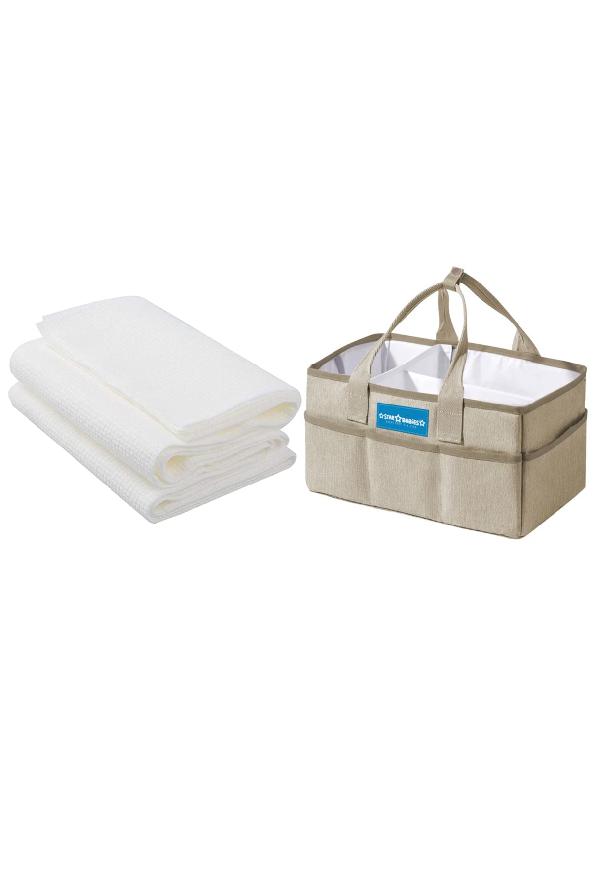 Star Babies - Caddy Diaper Bag Organizer & Disposable Towel 3pcs - Khaki
