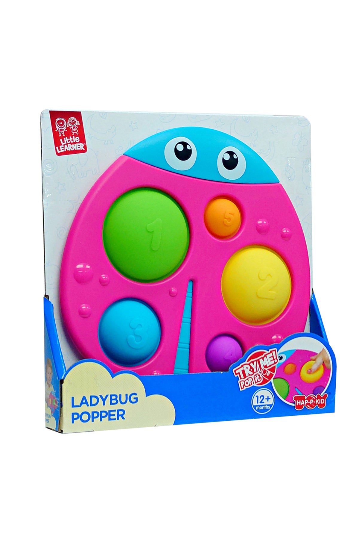 Little Learners Ladybug Popper - Sensory Exploration Baby Toy