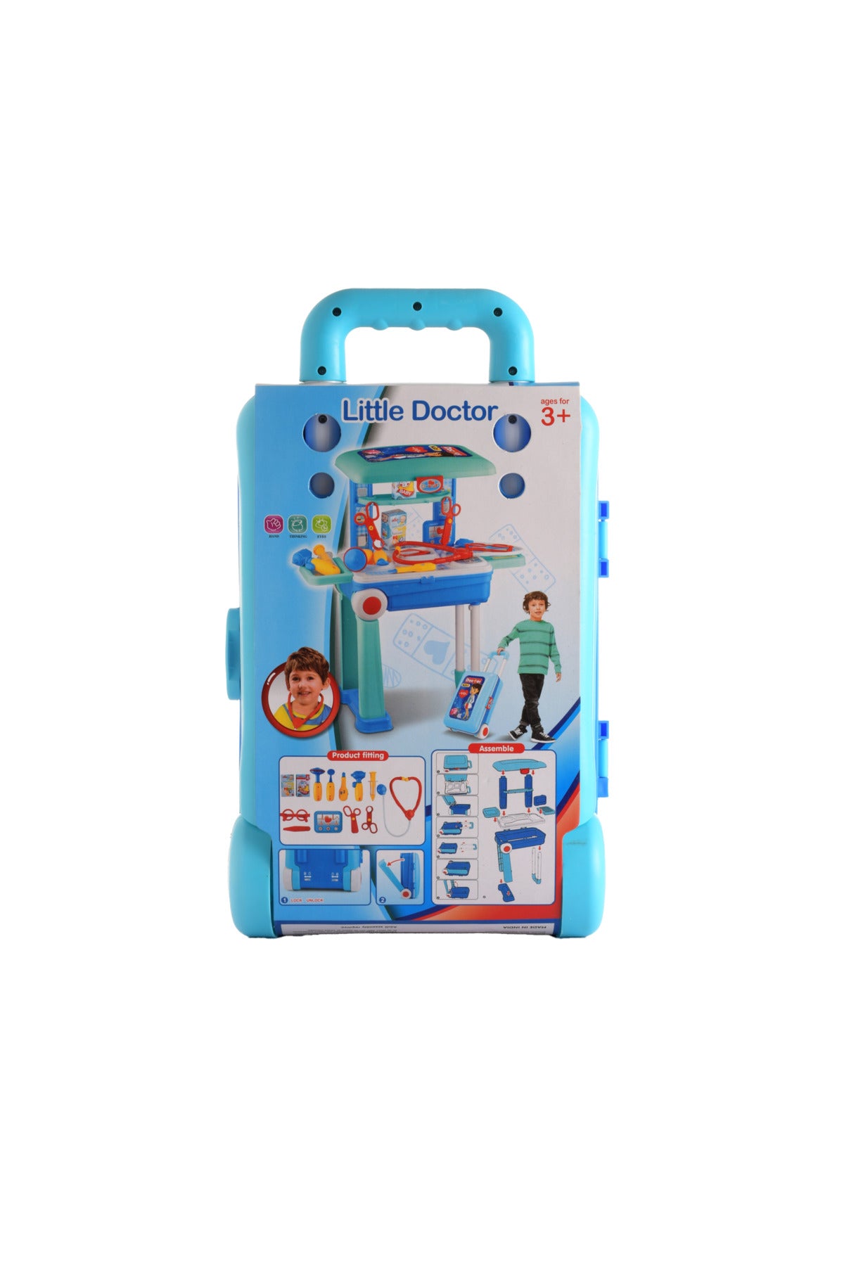 Urban Tots Trolley Doctor Set – Comprehensive Doctor Kit – Blue