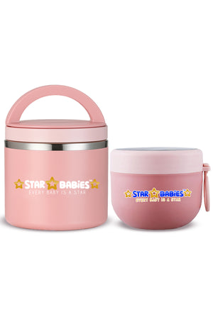 Star Babies - Stainless steel Food jar set of 2 combo for food / soup / salad .