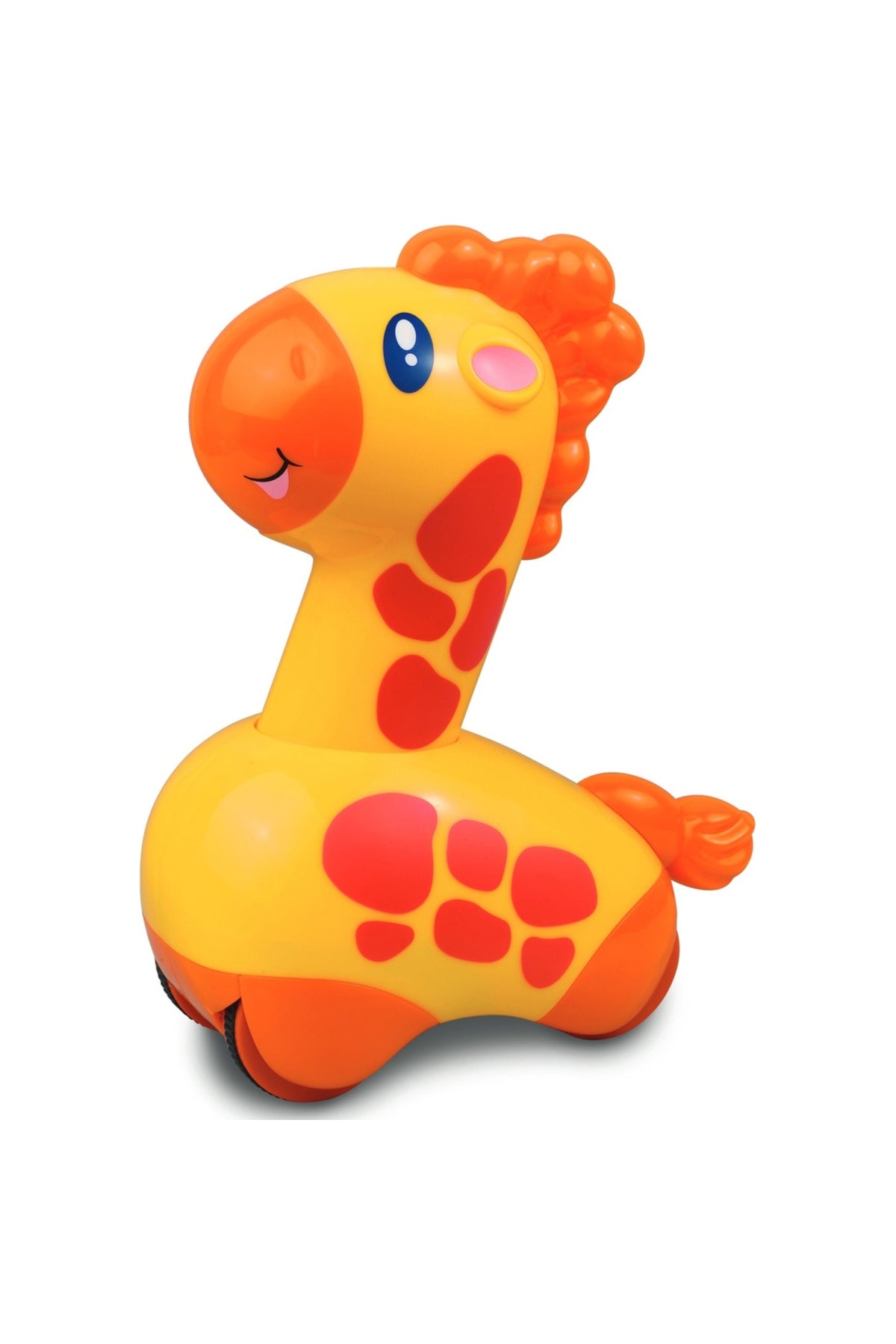 Little Learners Press & Go Animals - Zooming Action, Rubberized Wheels, Works on Hard Floor & Carpet, 12M+