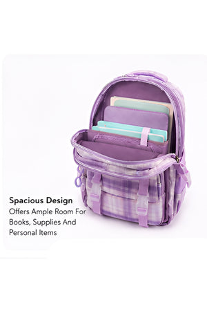 Cocobee 15-Inch Kids Backpack With Adjustable Straps & Side Bottle Pocket – Purple