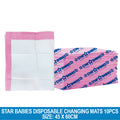 Star Babies - Disposable Changing Mat - L - 45 X 60 cm - 10pcs - Pink