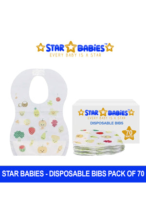 Star Babies - Disposable Bibs - Fruits - Pack of 70