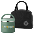 Star Babies Insulated Mini Lunch Bag with Stainless Steel Food Jar- Green